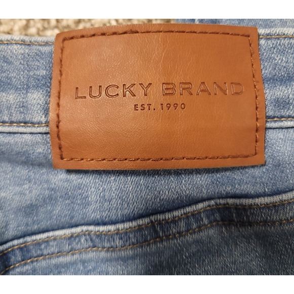 Lucky Brand Ava Jeans Womens 2/26R Blue Denim Mid Rise Skinny Button Fly Retro - Picture 14 of 14